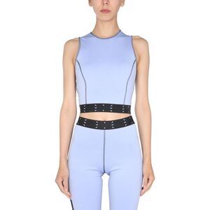 MCQ Women's Sleeveless Crop Top with Contrast Piping Women LILAC T-Shirts & Tops